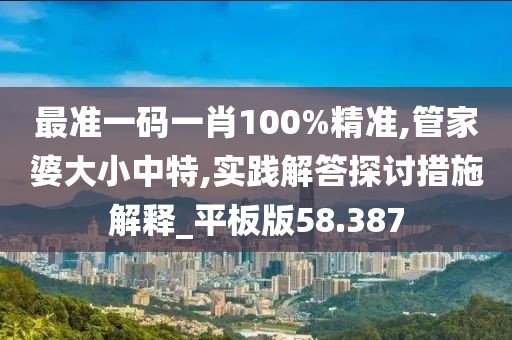 最準(zhǔn)一碼一肖100%精準(zhǔn),管家婆大小中特,實(shí)踐解答探討措施解釋_平板版58.387