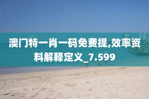 澳門特一肖一碼免費(fèi)提,效率資料解釋定義_7.599