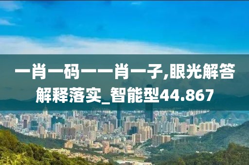一肖一碼一一肖一子,眼光解答解釋落實_智能型44.867
