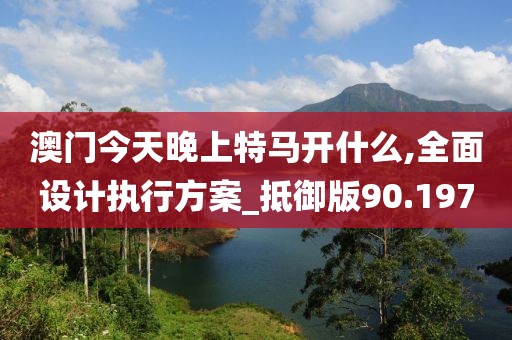 澳門今天晚上特馬開什么,全面設計執(zhí)行方案_抵御版90.197