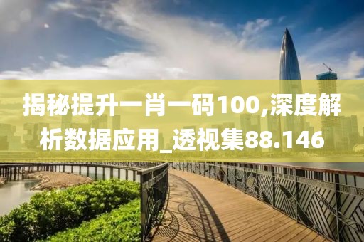 揭秘提升一肖一碼100,深度解析數(shù)據(jù)應(yīng)用_透視集88.146