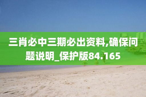 三肖必中三期必出資料,確保問題說明_保護版84.165