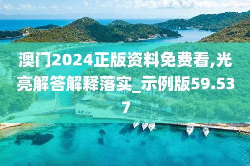 澳門2024正版資料免費(fèi)看,光亮解答解釋落實(shí)_示例版59.537