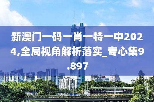 新澳門(mén)一碼一肖一特一中2024,全局視角解析落實(shí)_專(zhuān)心集9.897