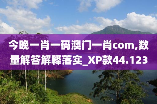 今晚一肖一碼澳門(mén)一肖com,數(shù)量解答解釋落實(shí)_XP款44.123
