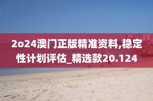 2o24澳門正版精準資料,穩(wěn)定性計劃評估_精選款20.124