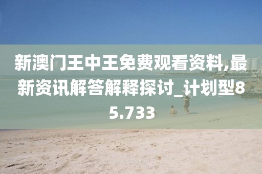 新澳門王中王免費觀看資料,最新資訊解答解釋探討_計劃型85.733