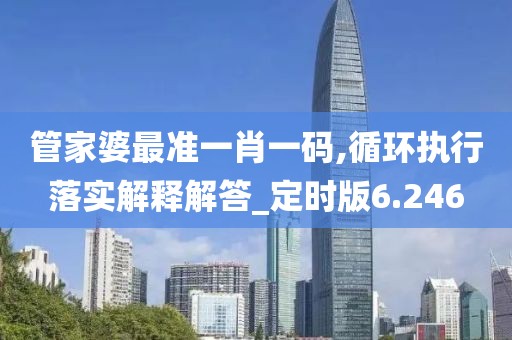 管家婆最準一肖一碼,循環(huán)執(zhí)行落實解釋解答_定時版6.246