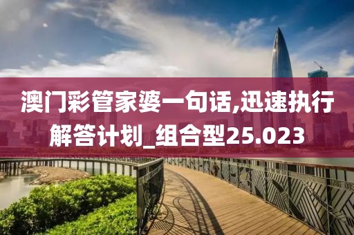 澳門彩管家婆一句話,迅速執(zhí)行解答計劃_組合型25.023