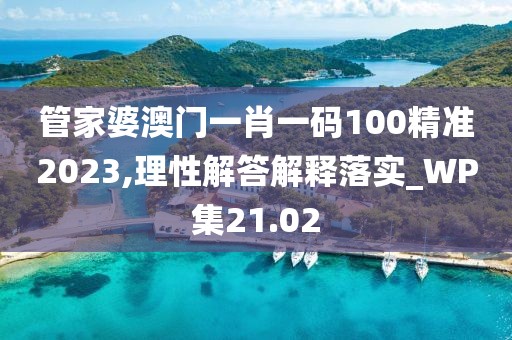 管家婆澳門一肖一碼100精準(zhǔn)2023,理性解答解釋落實(shí)_WP集21.02