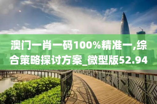 澳門一肖一碼100%精準一,綜合策略探討方案_微型版52.94