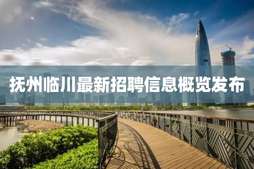撫州臨川最新招聘信息概覽發(fā)布