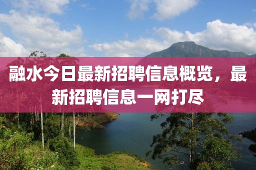 融水今日最新招聘信息概覽，最新招聘信息一網(wǎng)打盡