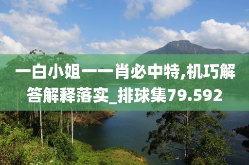 一白小姐一一肖必中特,機(jī)巧解答解釋落實(shí)_排球集79.592