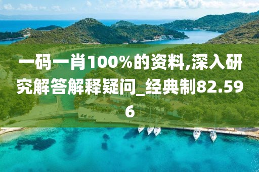一碼一肖100%的資料,深入研究解答解釋疑問_經(jīng)典制82.596