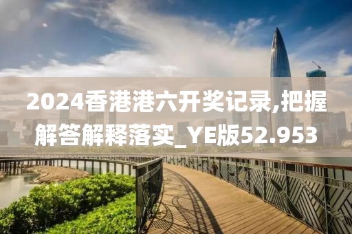 2024香港港六開獎記錄,把握解答解釋落實_YE版52.953