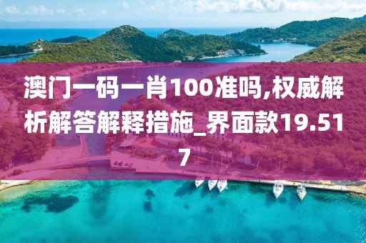 澳門一碼一肖100準嗎,權(quán)威解析解答解釋措施_界面款19.517
