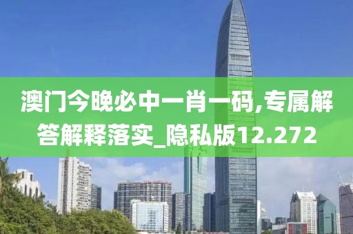 澳門今晚必中一肖一碼,專屬解答解釋落實(shí)_隱私版12.272