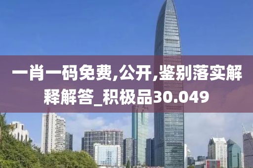 一肖一碼免費(fèi),公開,鑒別落實(shí)解釋解答_積極品30.049