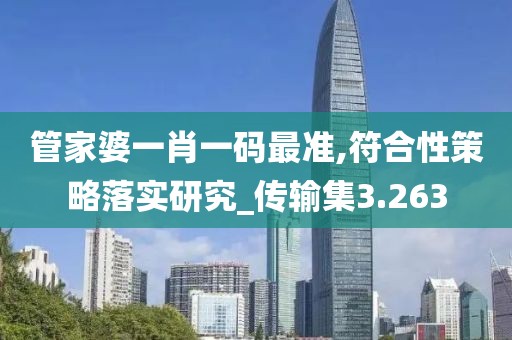 管家婆一肖一碼最準(zhǔn),符合性策略落實(shí)研究_傳輸集3.263