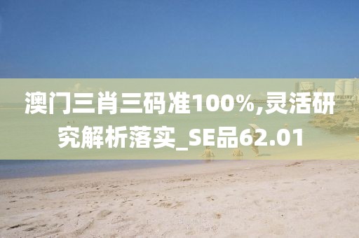 澳門(mén)三肖三碼準(zhǔn)100%,靈活研究解析落實(shí)_SE品62.01