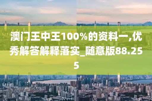 澳門王中王100%的資料一,優(yōu)秀解答解釋落實_隨意版88.255