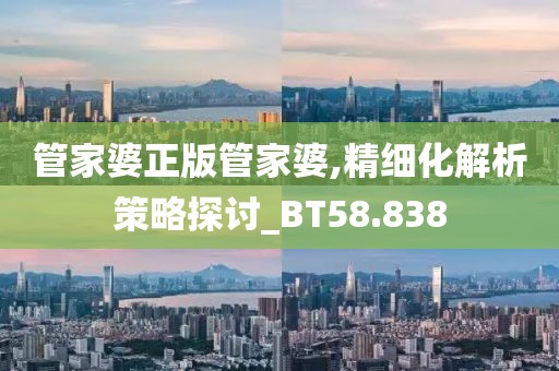 管家婆正版管家婆,精細(xì)化解析策略探討_BT58.838